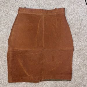 Vintage General Clothing Company Leather Brown Skirt